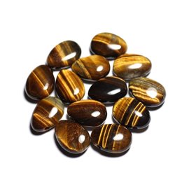 1pc - Piedra colgante - Tiger's Eye Drop 25mm Marrón Oro Bronce Negro - 4558550092250