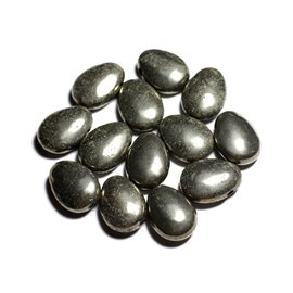 Semi precious stone pendant - golden pyrite 25mm drop - 4558550092267 