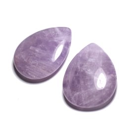 Semi Precious Stone Pendant - Amethyst Lavender Large Drop 60mm - 4558550091642 