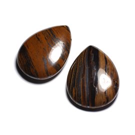 Semi precious stone pendant - Tiger Eye Large Drop 60mm - 4558550091666 