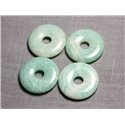 Pendentif en Pierre semi précieuse - Amazonite Russie Donut Pi 30mm - 4558550091741 