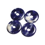 Pendentif en Pierre semi précieuse - Sodalite Donut Pi 30mm - 4558550091789 