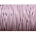 5 Mètres - Cordon de Coton Ciré 1.5mm Mauve  - 4558550020840 