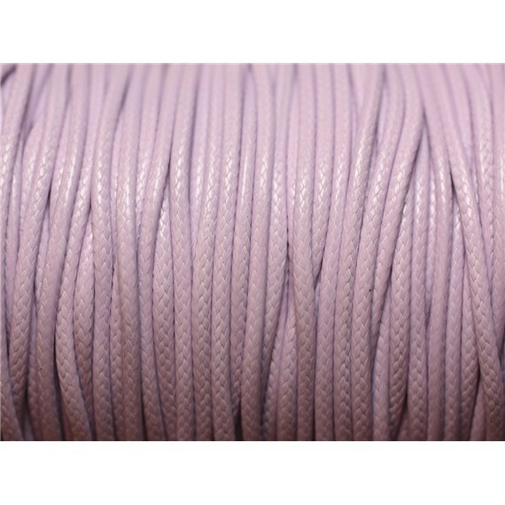 5 Mètres - Cordon de Coton Ciré 1.5mm Mauve  - 4558550020840 