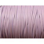 5 Mètres - Cordon de Coton Ciré 1.5mm Mauve  - 4558550020840 