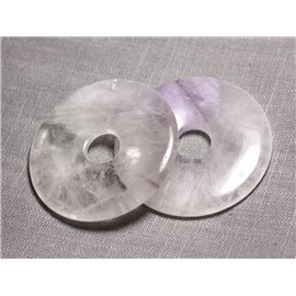 1Stk - Anhänger Stein Amethyst klar lavendel Grand Round Circle Donut Pi 60mm Lila Lila Weiß - 4558550091338