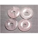 Pendentif Pierre semi précieuse - Quartz Rose Donut Pi 40mm - 4558550091451 