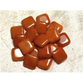 2pc - Stenen kralen - Jade Oranje Diamanten 20mm 4558550014610 
