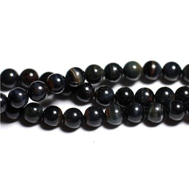 10pc - Perles de Pierre - Oeil de Faucon Boules 6mm - 4558550089496 