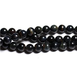 10pc - Stone Beads - Falcon Eye Balls 6mm - 4558550089496 