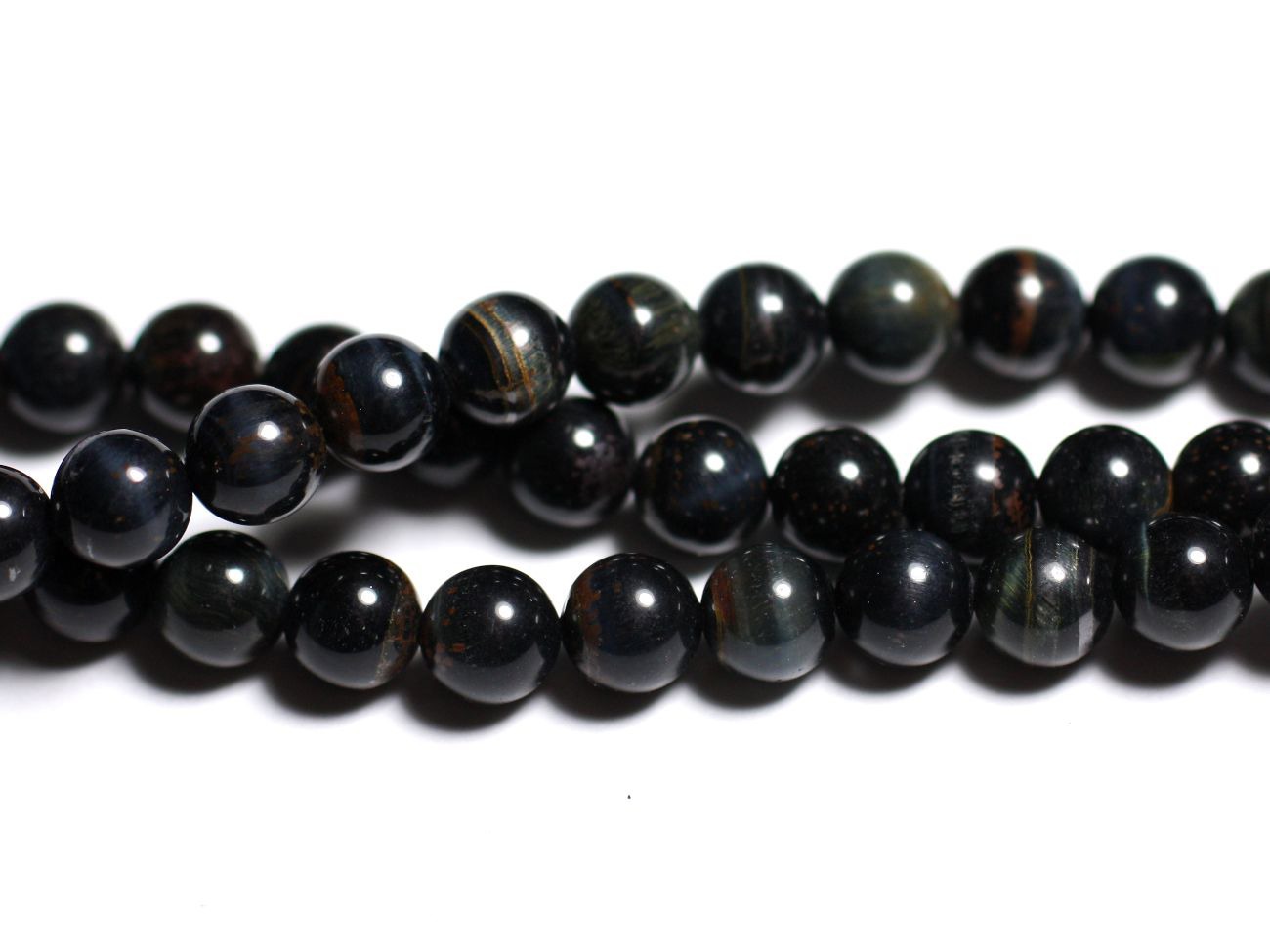 10pc - Perles de Pierre - Oeil de Faucon Boules 6mm - 4558550089496 