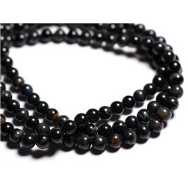 10pc - Perles de Pierre - Oeil de Faucon Boules 6mm - 4558550089496  10pc - Perles de Pierre - Oeil de Faucon Boules 6mm - 4558550089496