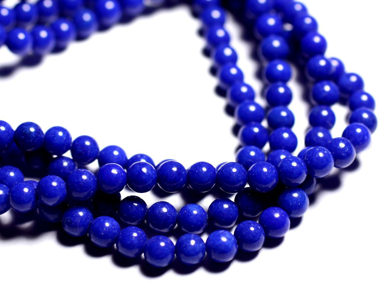 20pc - Perles de Pierre - Jade Boules 6mm Bleu nuit - 4558550089687 