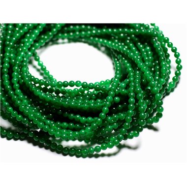 40pc - Perles de Pierre - Jade Boules 4mm Vert impérial -  4558550089793 
