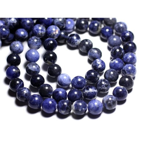 5pc - Perles de Pierre - Sodalite Boules 8mm - 4558550022783 