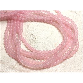 40pc - Cuentas de piedra - Bolas de jade 4mm rosa claro - 4558550089588