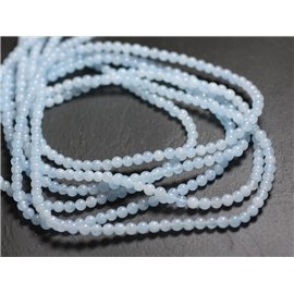 40pc - Cuentas de piedra - Bolas de jade 4mm azul claro - 4558550089595