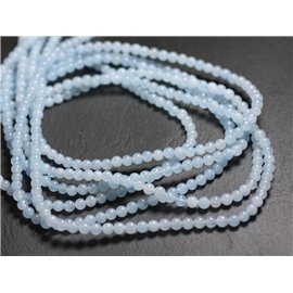 40pc - Stone Beads - Jade Balls 4mm Light Blue - 4558550089595