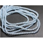 40pc - Perles de Pierre - Jade Boules 4mm Bleu clair -  4558550089595 