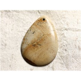 N2 - Colgante en piedra semipreciosa - Jaspe paisaje beige drop 50mm - 4558550089267 