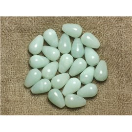 4pz - Perline di pietra - Gocce di amazzonite 12x8mm 4558550036476 