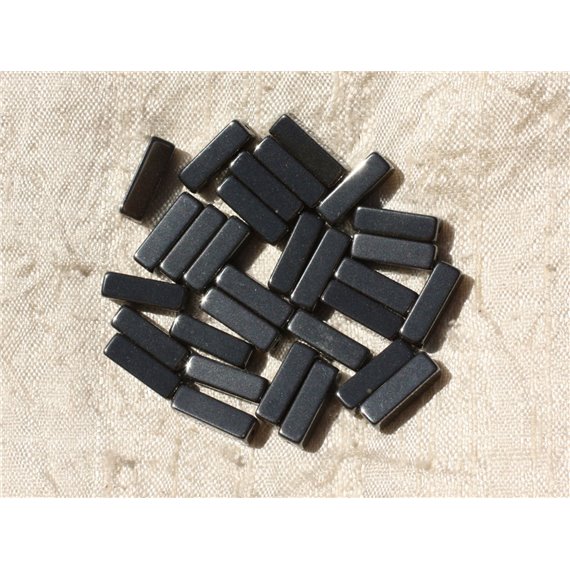 20pc - Perles de Pierre - Hématite Rectangles 13x4mm   4558550017499 