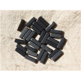 20pc - Cuentas de piedra - Rectángulos hematitas 13x4mm 4558550017499 