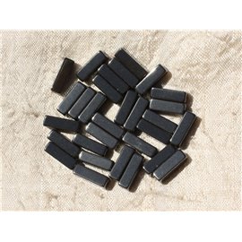 20pc - Stone Beads - Hematite Rectangles 13x4mm 4558550017499 