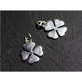 1pc - 925 Sterling Silver Pendant Charm 4 leaf clover 16mm - 4558550086655 