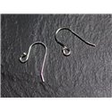 1 paire - Crochets Boucles d'Oreilles Argent massif 925 18x12mm -  4558550088536 