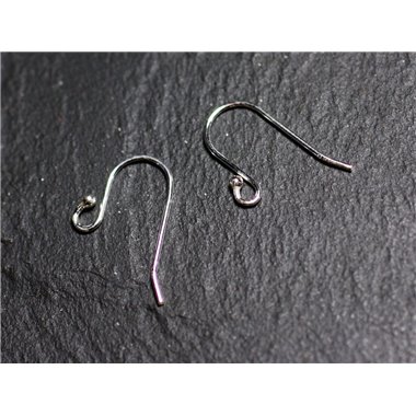 1 paire - Crochets Boucles d'Oreilles Argent massif 925 18x12mm -  4558550088536 