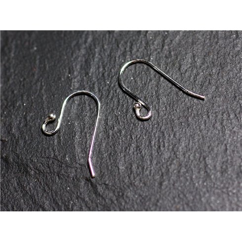 1 paire - Crochets Boucles d'Oreilles Argent massif 925 18x12mm -  4558550088536 