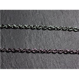 1 mètre - Chaîne Mailles Acier inoxydable 316L - Ovales 2.8 x 2.3 x 0.6mm - 4558550088482  1 mètre - Chaîne Mailles Acier inoxydable 316L - Ovales 2.8 x 2.3 x 0.6mm - 4558550088482