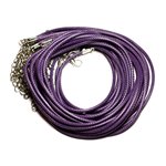 10pc - Colliers Tours de cou Coton Ciré 2mm Violet -  4558550016522 