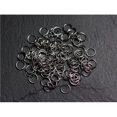 100pc - Anneaux Ouverts Acier Chirurgical 6mm - 4558550023438 