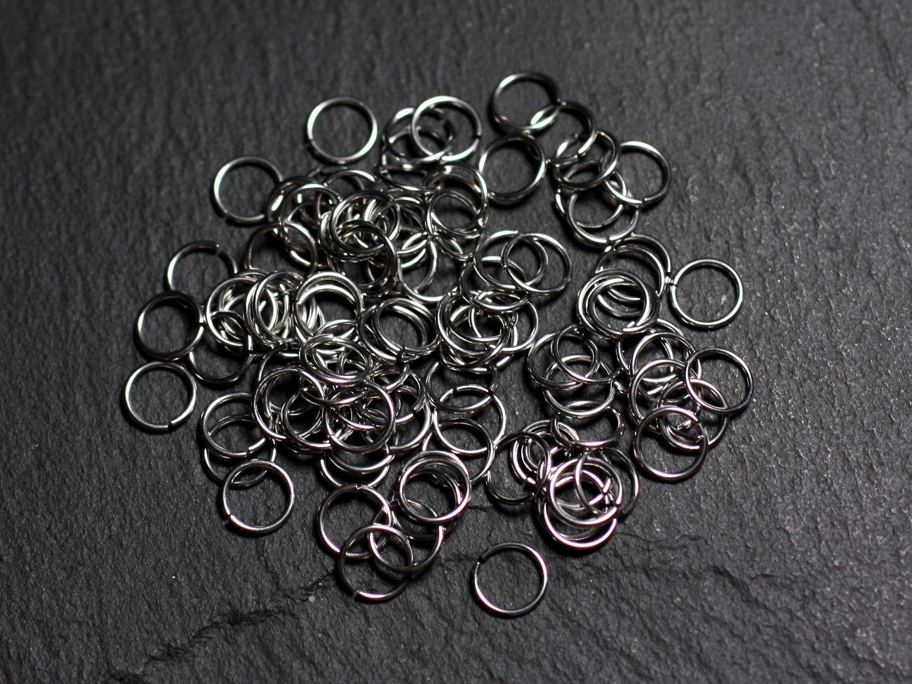 100pc - Anneaux Ouverts Acier Chirurgical 6mm - 4558550023438 
