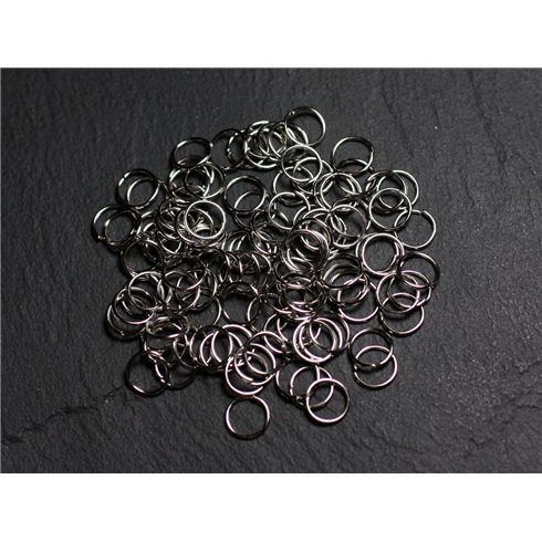 200pc - Anneaux Ouverts Métal Argenté 7 x 0.7mm   4558550020017 