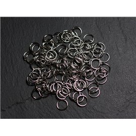 200Stk - Offene Ringe Silber Metall 7mm - 4558550020017