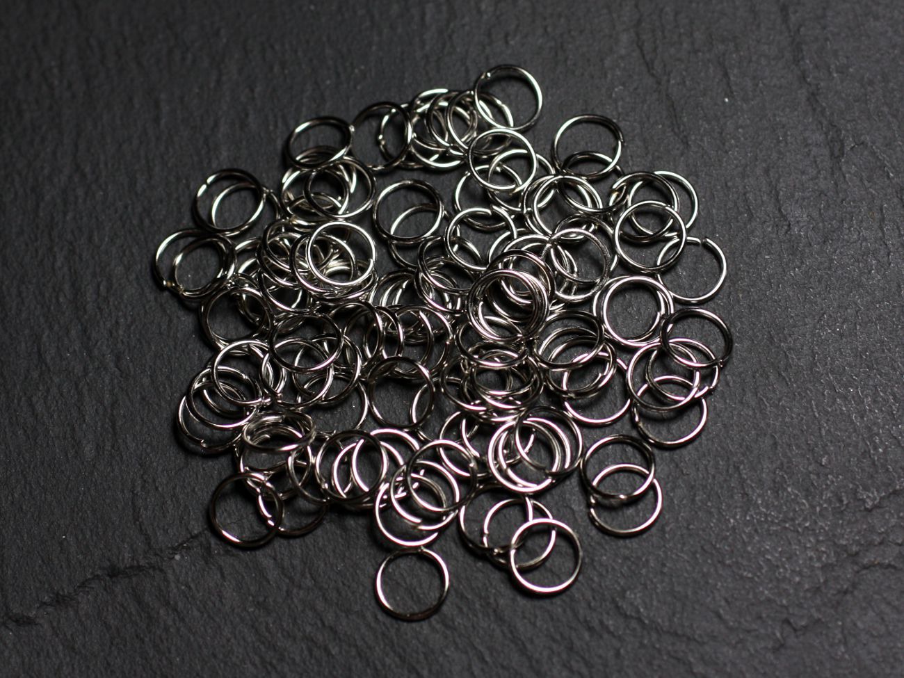 200pc - Anneaux Ouverts Métal Argenté 7 x 0.7mm   4558550020017 