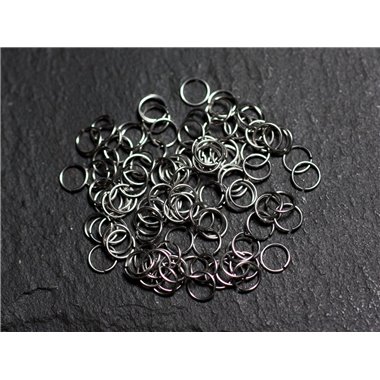 100pc - Anneaux Ouverts Acier Chirurgical 4mm - 4558550022660 