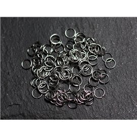 100pc - Surgical Steel Open Rings 4mm - 4558550022660 