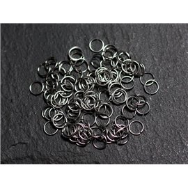 100pz - Anelli aperti in acciaio chirurgico 4mm - 4558550022660 