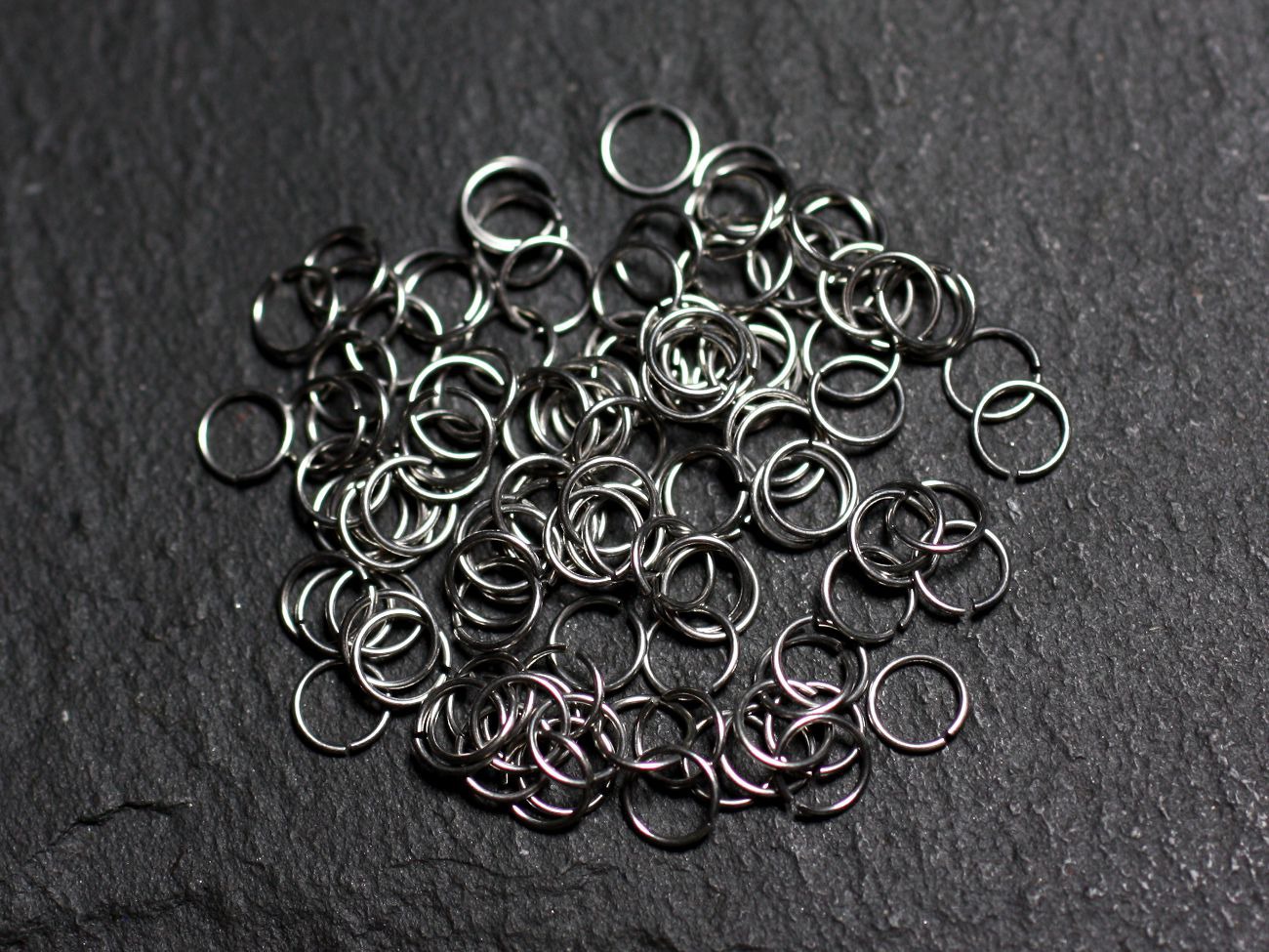 100pc - Anneaux Ouverts Acier Chirurgical 4mm - 4558550022660 