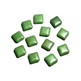 10st - Synthetische Turquoise stenen kralen - 18 mm diamanten groen - 4558550088284 
