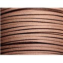 5 mètres - Cordon Lanière Suédine 3mm Marron Taupe - 4558550088437 