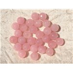 10pc - Perles de Pierre - Jade Boules Facettées 8mm Rose clair  4558550018632 