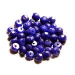 10pc - Perles de Pierre - Jade Rondelles Facettées 8x5mm Bleu nuit -  4558550008992 