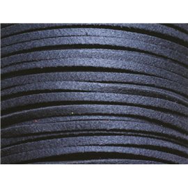 5 Meter - Cord Laniere Suedine Suedine Sude 3mm Marineblau Midnight - 4558550116833