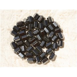 20pc - Cuentas de piedra - Tubos facetados de hematites 8x6mm 4558550017727 