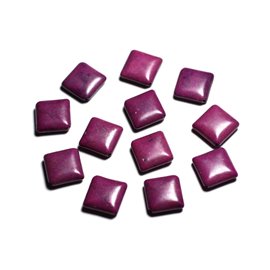 10pc - Síntesis de cuentas de piedra turquesa - Losanges 18x14mm púrpura - 4558550087966 